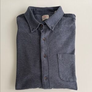 Faherty Blue Textured Button-Up Shirt